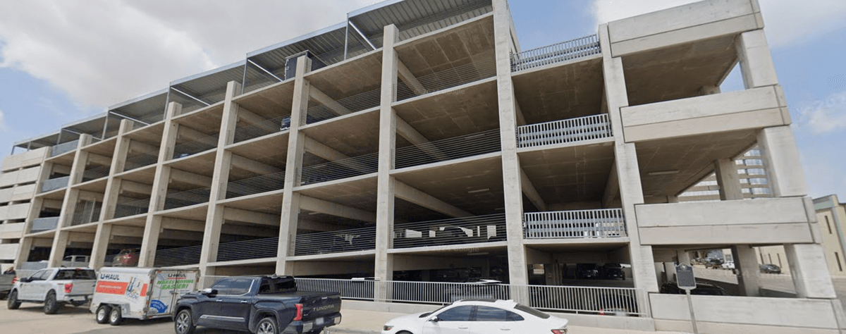 Multi-level parking garage on North Baird Street in Downtown Midland